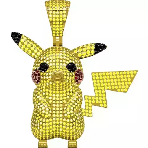 Pikachu cartoon Pendants Hip Hop