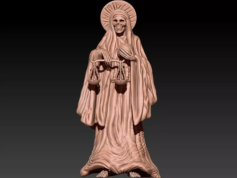 Santa Muerte 3D print model_0