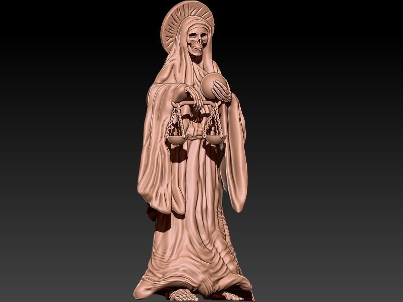 Santa Muerte 3D print model_3