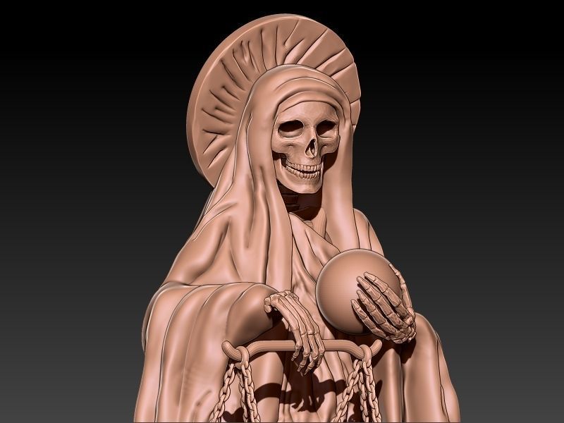 Santa Muerte 3D print model_4