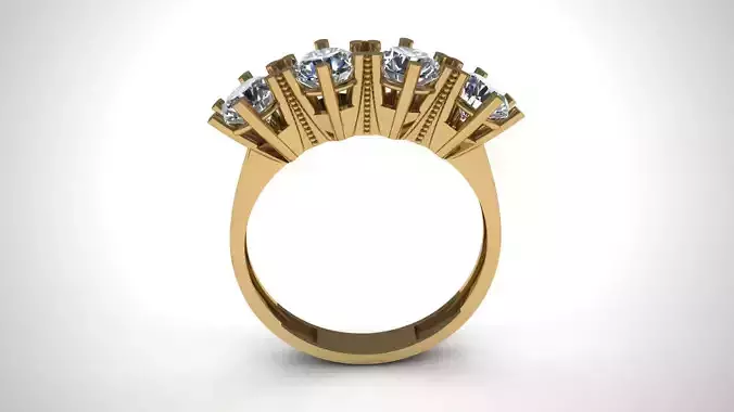 Four Stone Anniversary Engagement Ring 5 MM