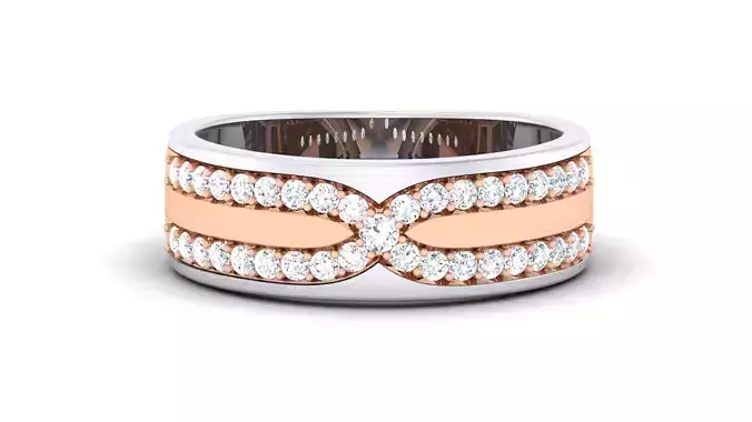 Women Solitaire Band Ring