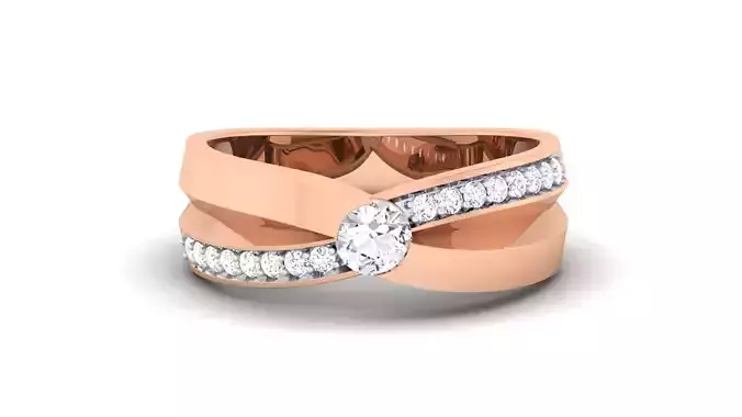 Women Solitaire Band Ring