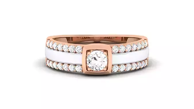 Women Solitaire Band Ring