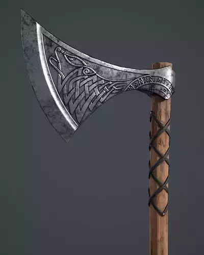 Viking Wolf Breidox Axe  Low-poly 3D model