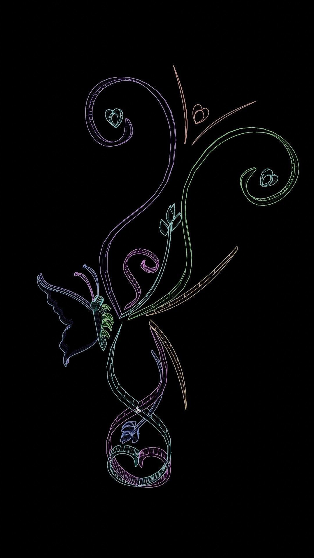 Butterfly flourishes low poly Low-poly 3D model_10