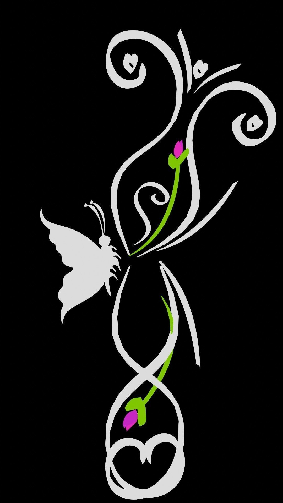 Butterfly flourishes low poly Low-poly 3D model_11