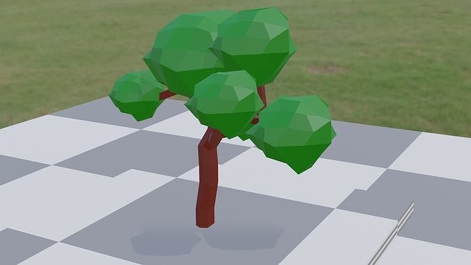 Low Poly Trees for GAMES and ARTWORK Low-poly 3D model
