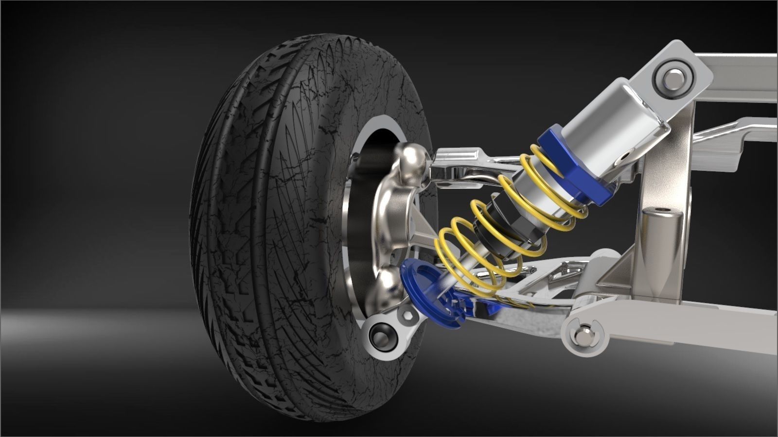 Wishbone Suspension 3D print model_4