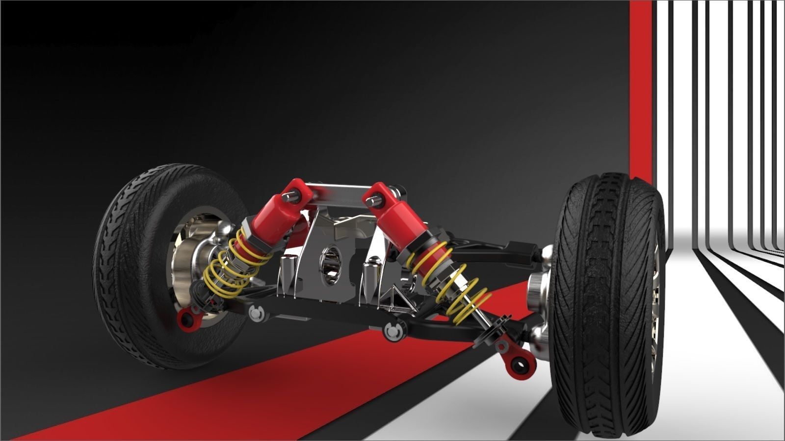 Wishbone Suspension 3D print model_5