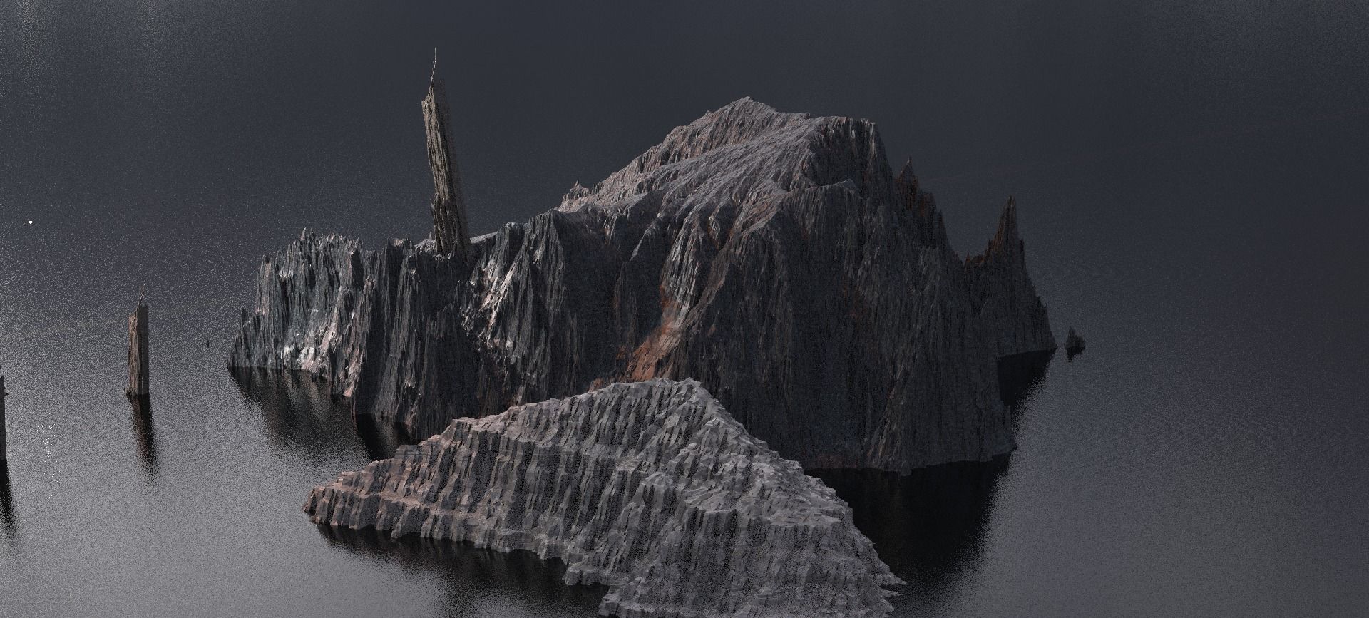 Dantes mountain kitbash 3  3D model_1