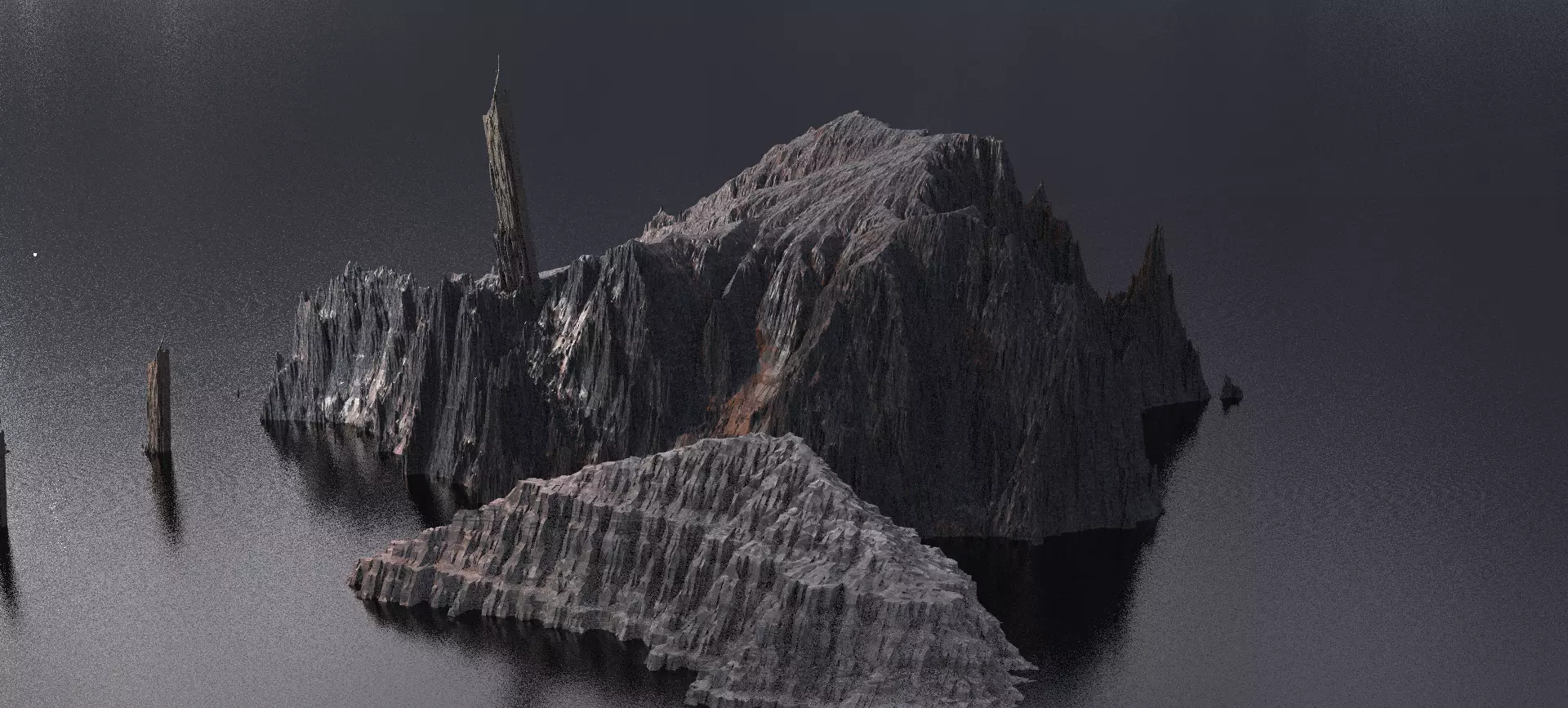 Dantes mountain kitbash 3  3D model_0