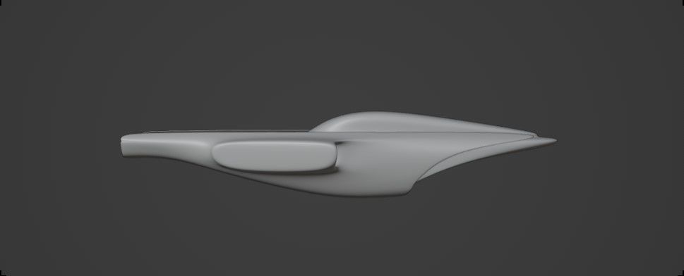 Space Racer Spaceship Low-poly 3D model_10