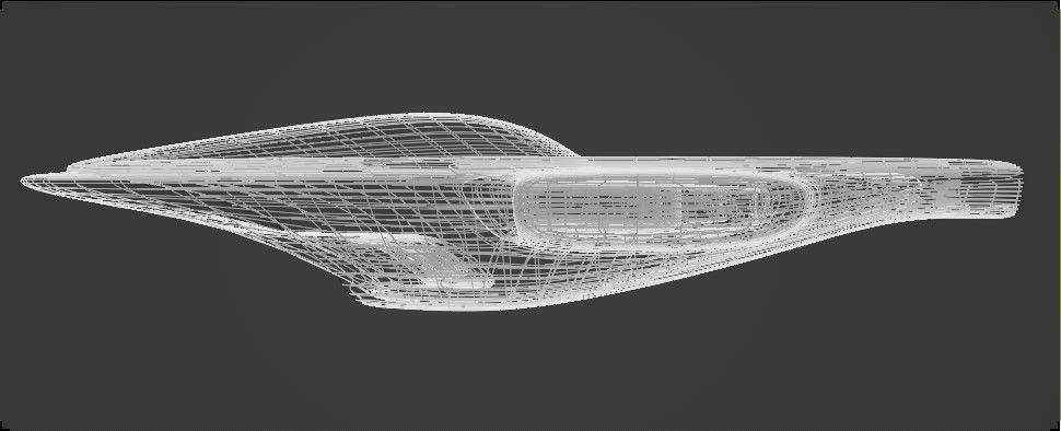 Space Racer Spaceship Low-poly 3D model_16