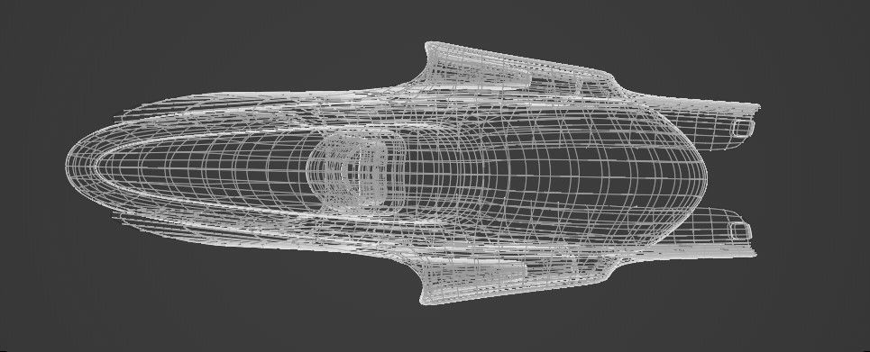 Space Racer Spaceship Low-poly 3D model_17