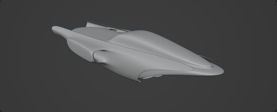 Space Racer Spaceship Low-poly 3D model_12