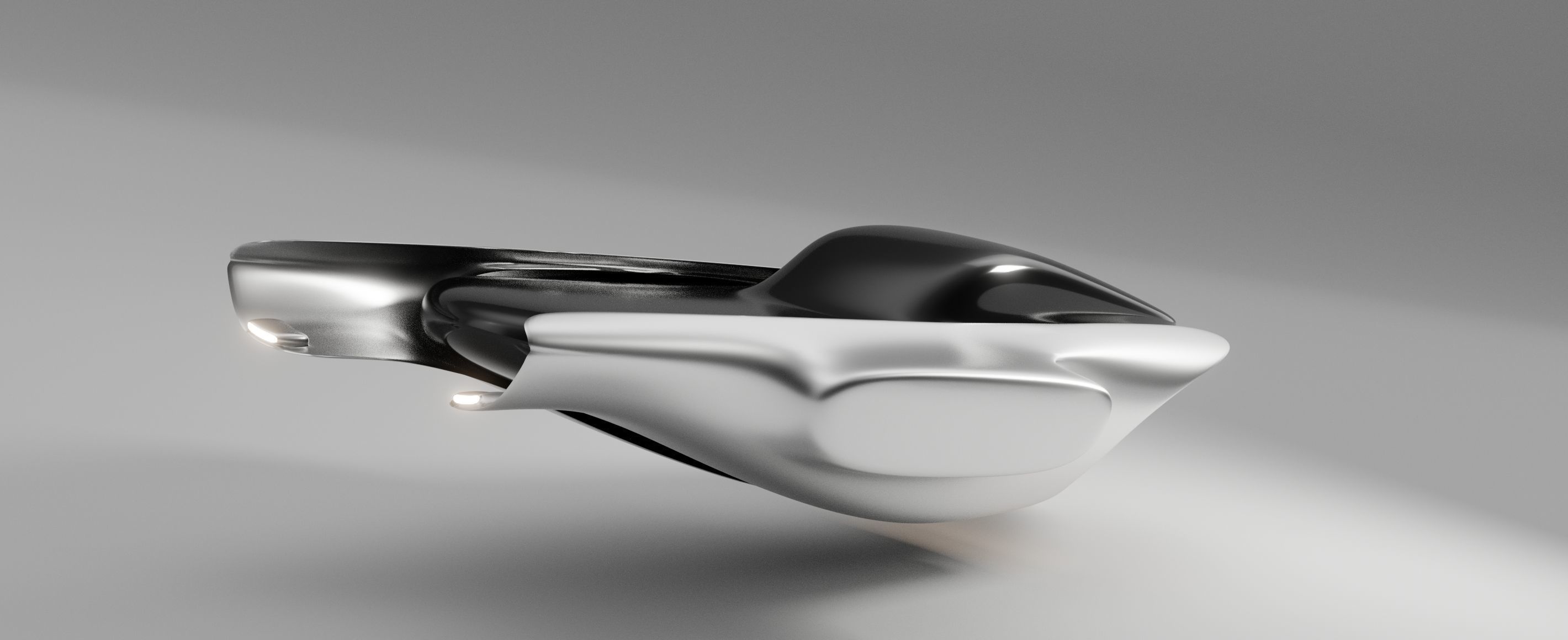 Space Racer Spaceship Low-poly 3D model_5