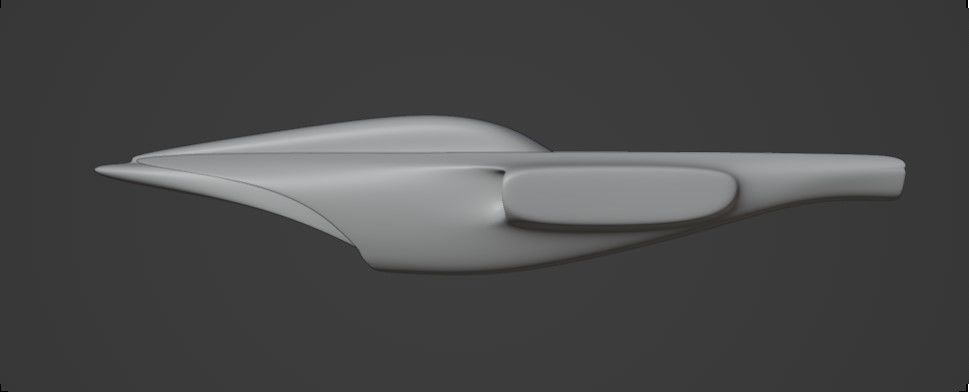 Space Racer Spaceship Low-poly 3D model_11
