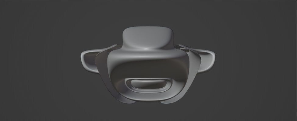 Space Racer Spaceship Low-poly 3D model_9