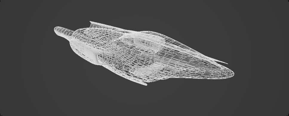 Space Racer Spaceship Low-poly 3D model_13