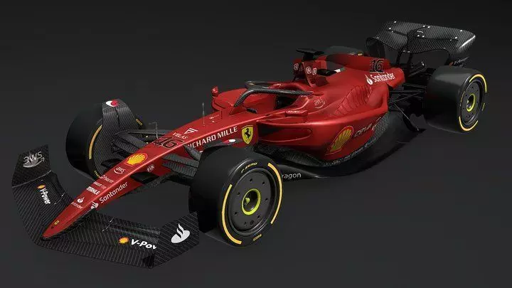 f1 2022 Ferrari F1-75 Low-poly 3D model Low-poly 3D model