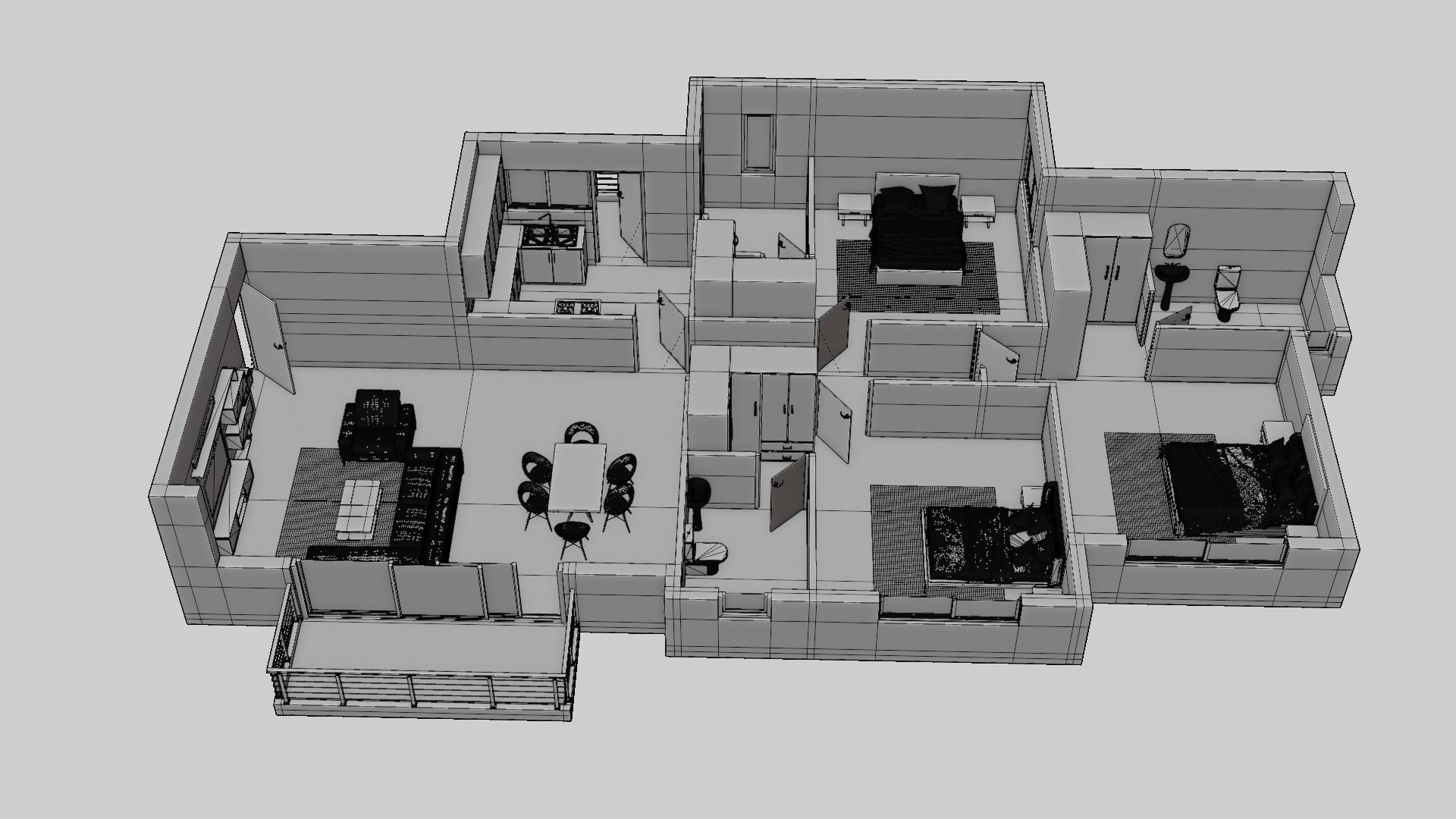 3D Floor Plan Model 52 3D model_5