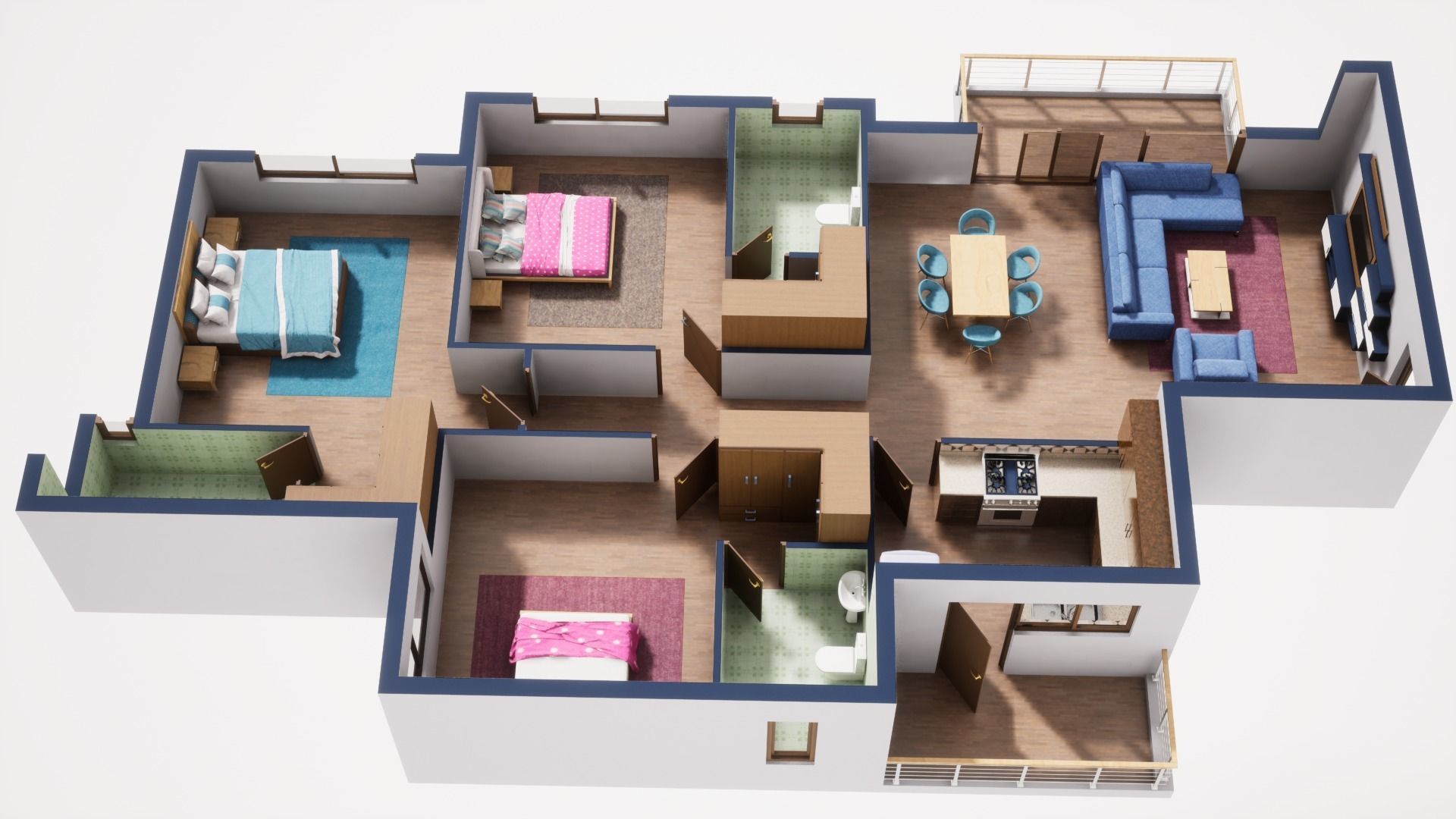 3D Floor Plan Model 52 3D model_3