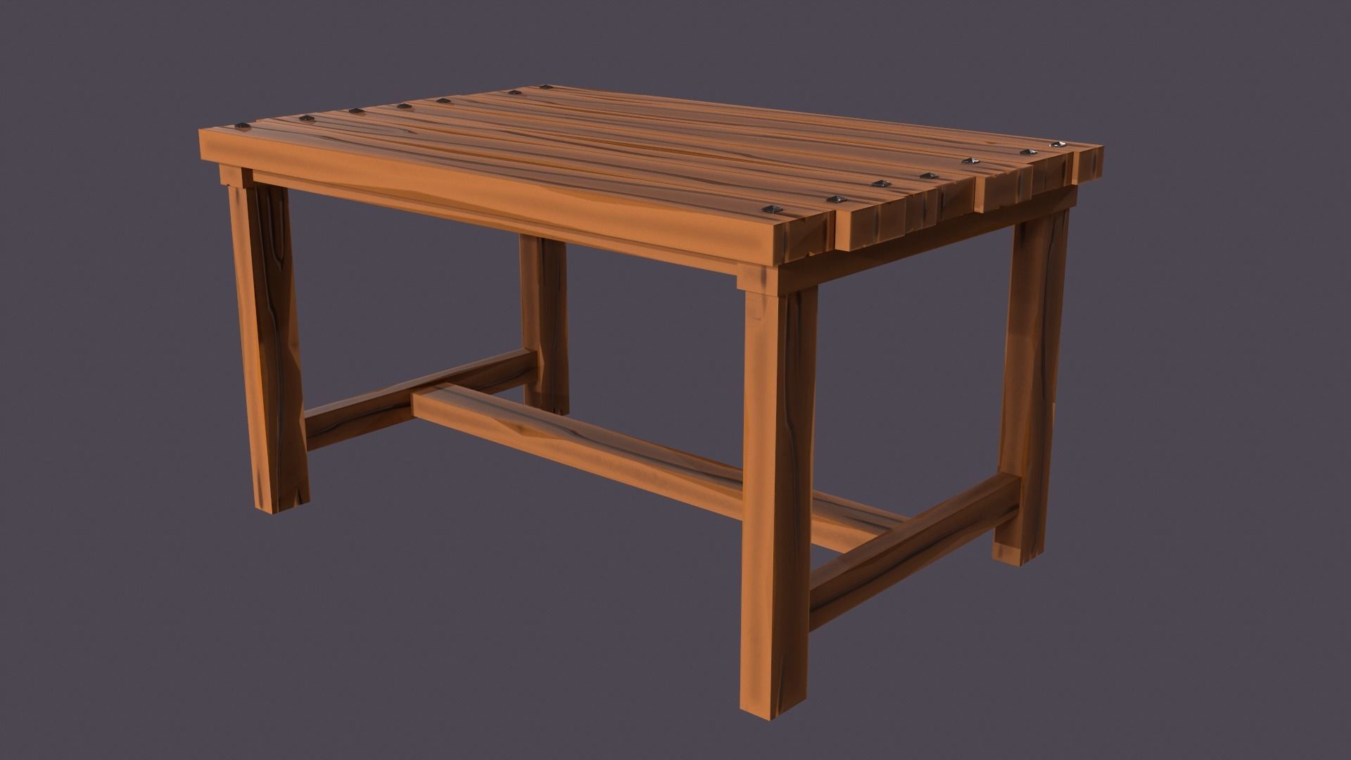Stylized medieval table pack Low-poly 3D model_4