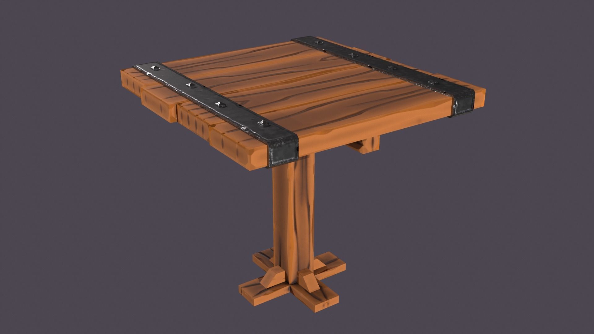 Stylized medieval table pack Low-poly 3D model_9
