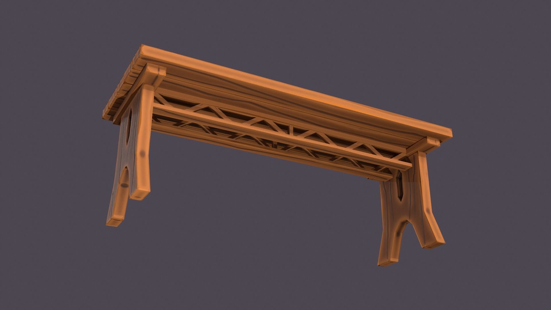 Stylized medieval table pack Low-poly 3D model_13