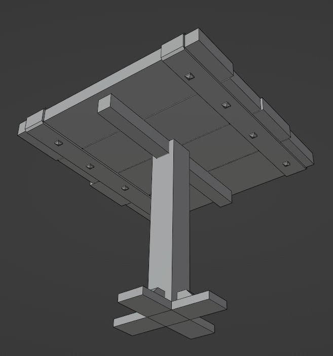 Stylized medieval table pack Low-poly 3D model_23