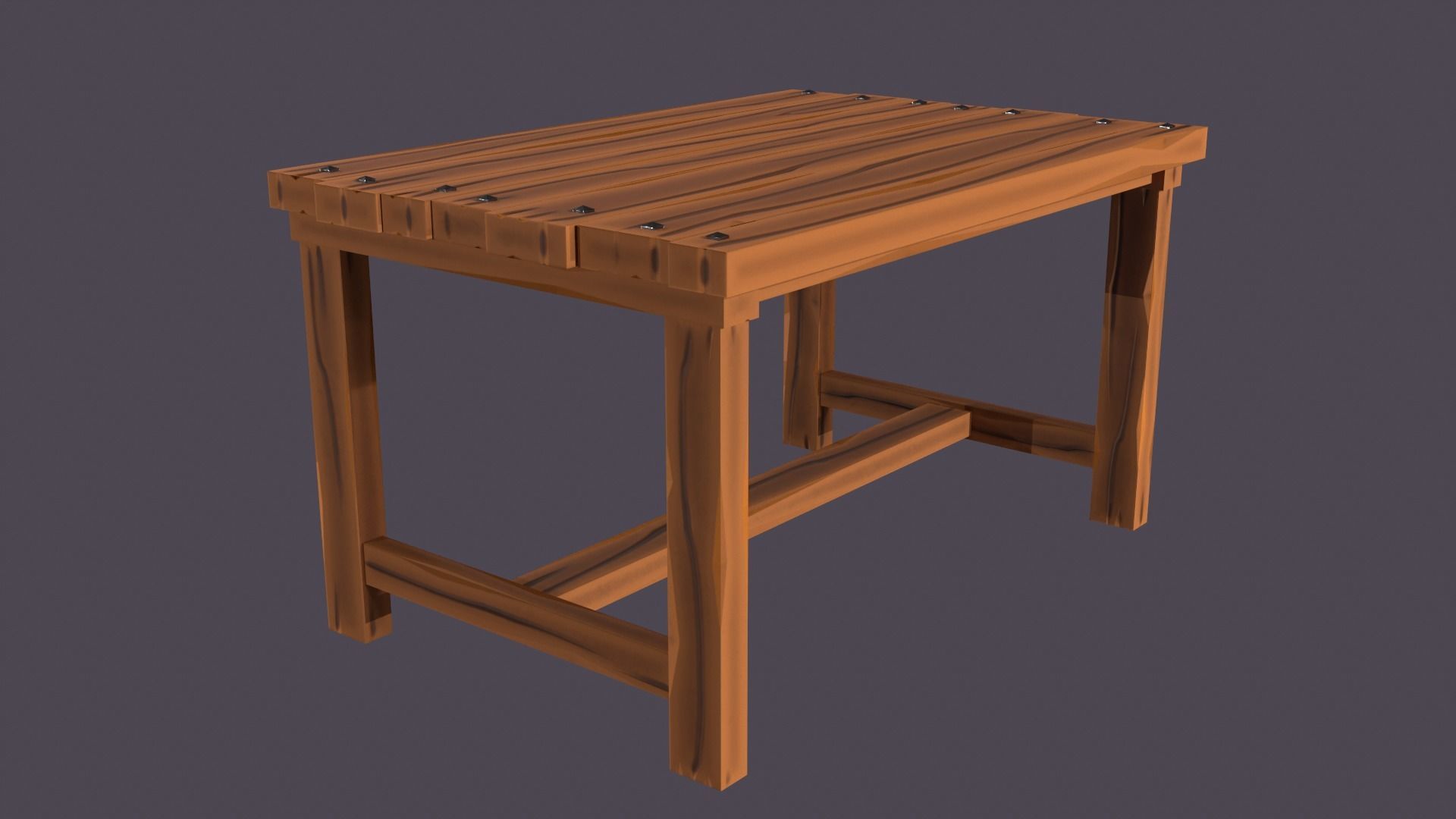 Stylized medieval table pack Low-poly 3D model_3