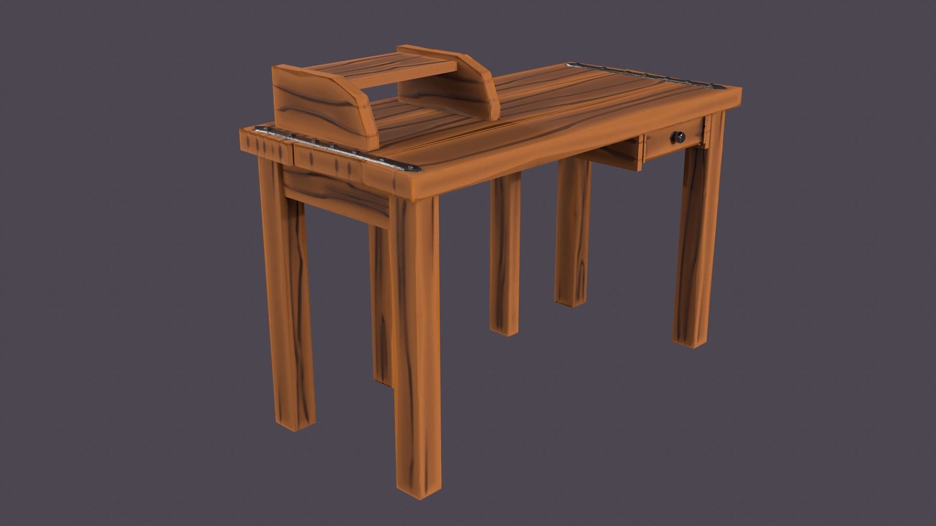 Stylized medieval table pack Low-poly 3D model_14