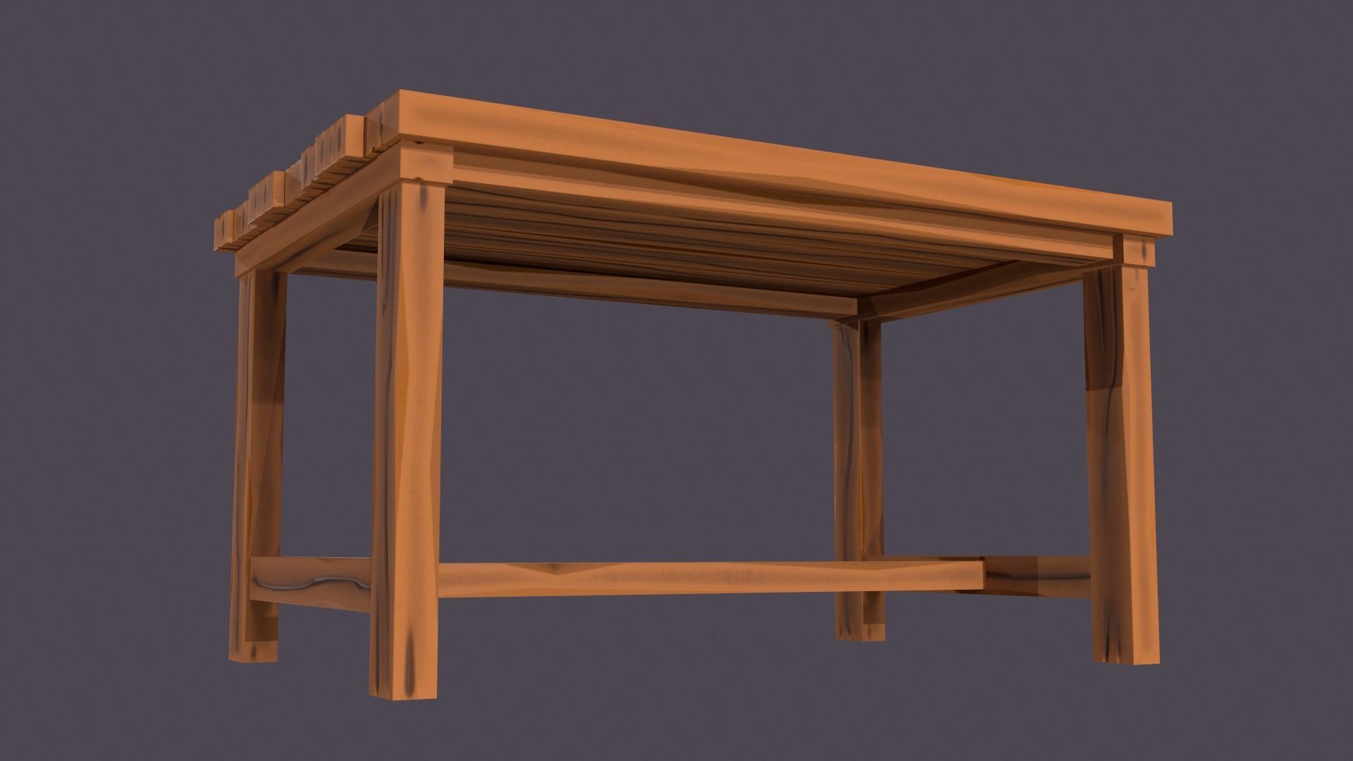 Stylized medieval table pack Low-poly 3D model_5