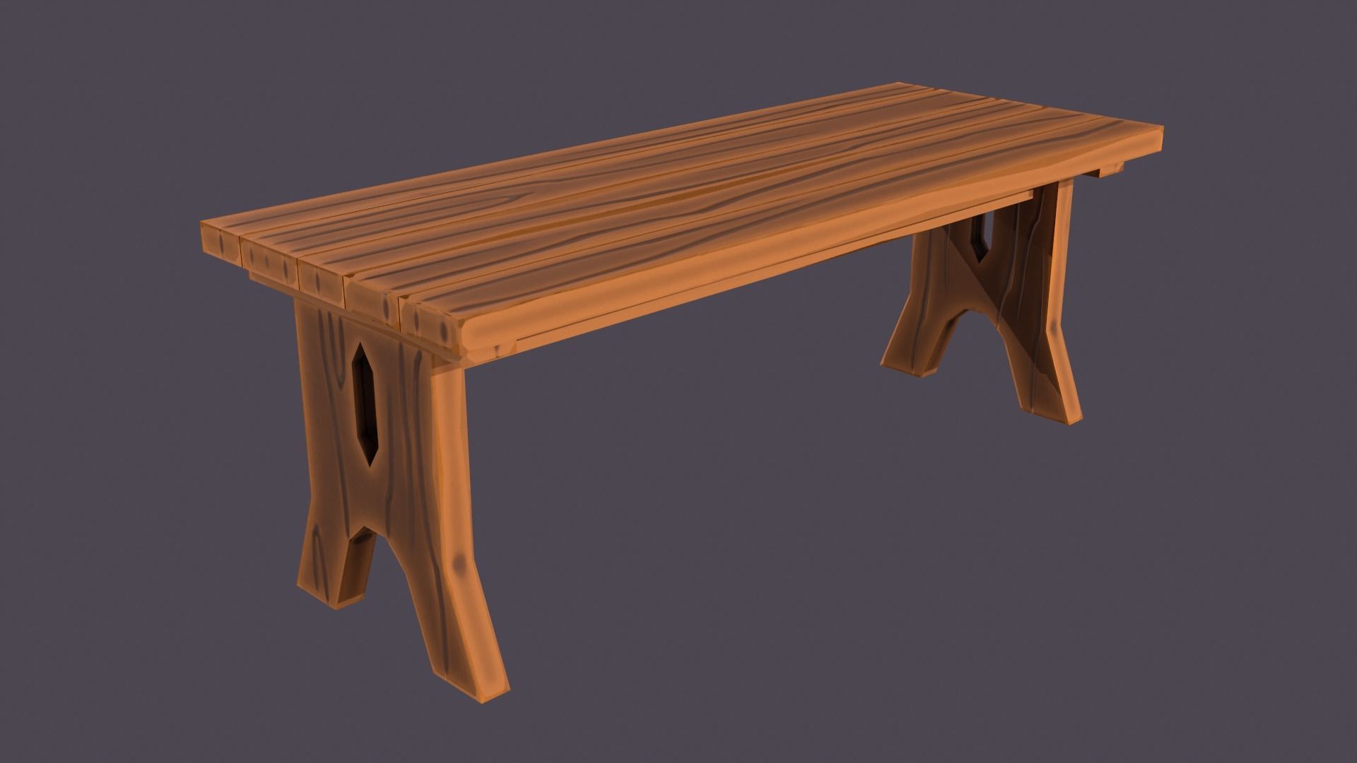Stylized medieval table pack Low-poly 3D model_11