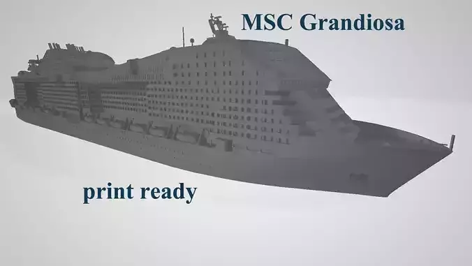 MSC Grandiosa cruise ship 3D print model 3D print model
