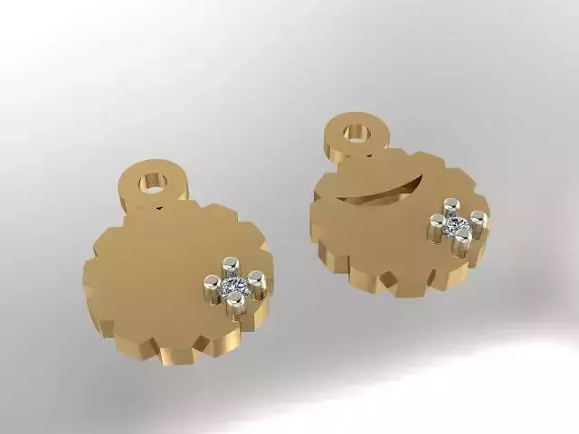 pendant two gold plated pendants with diamonds