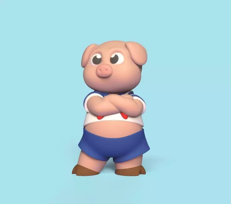 Sailor Pig 3D print model_0