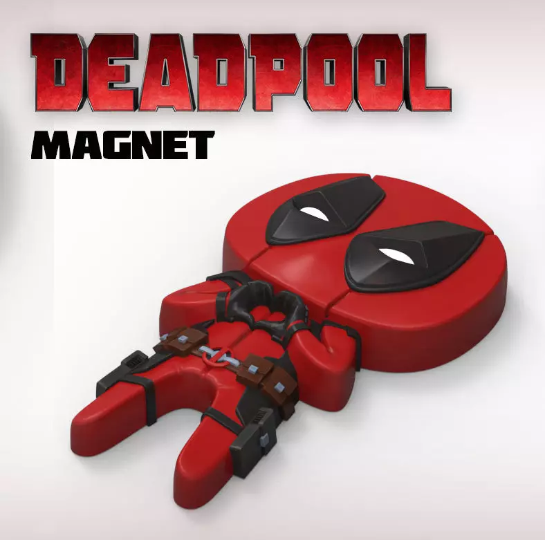 DEADPOOL FEEL THE LOVE MAGNET Free 3D print model