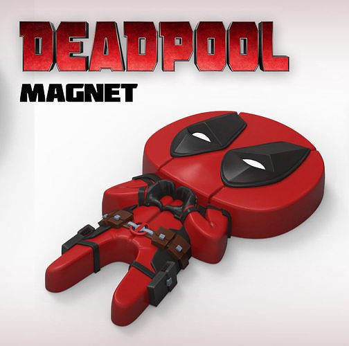 DEADPOOL FEEL THE LOVE MAGNET Free 3D print model