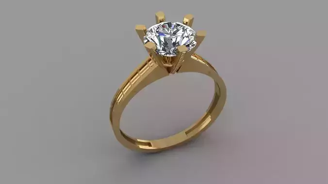 Engagement Solitiare Ring with 7 MM Stone 