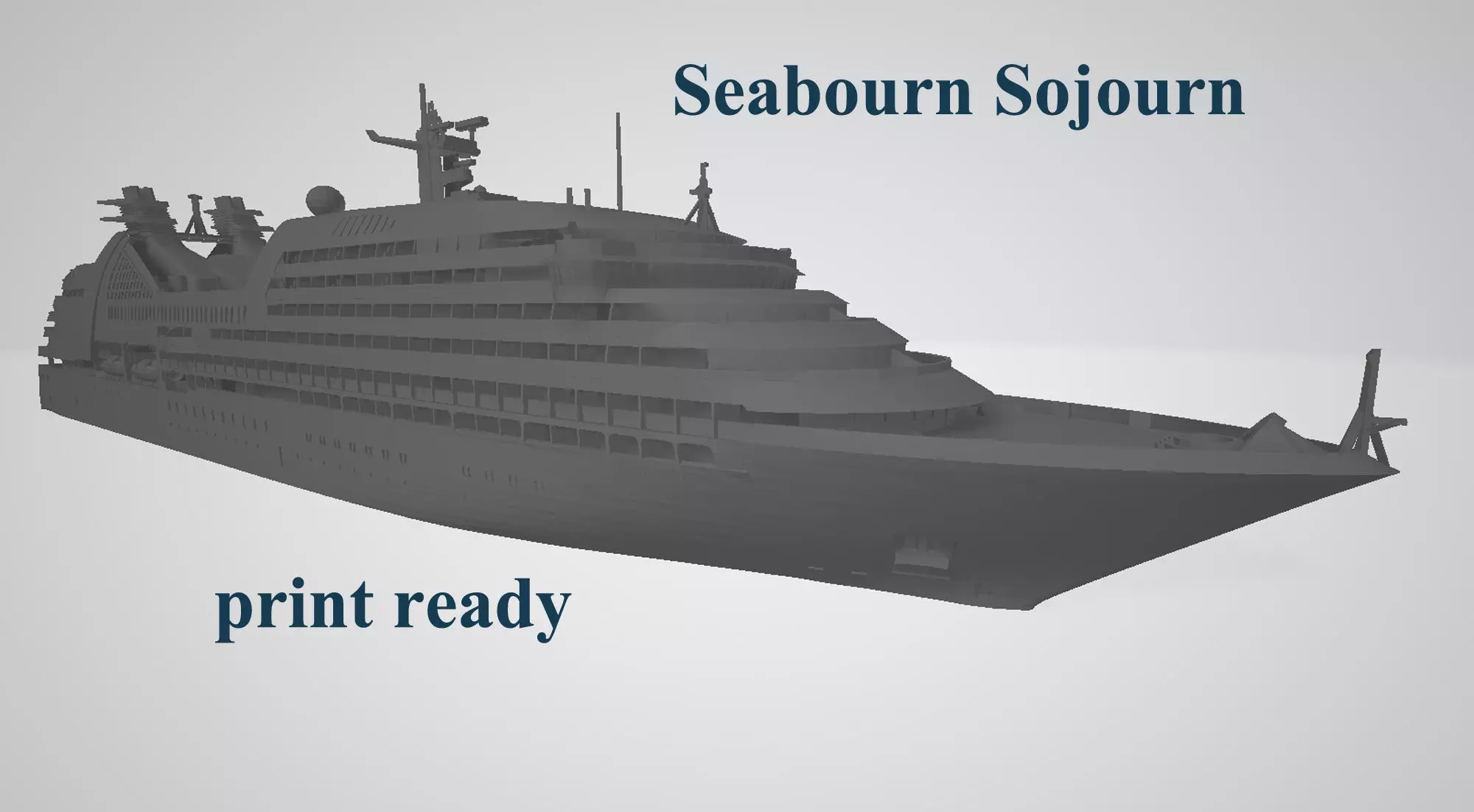 Seabourn Sojourn cruise ship 3D print model 3D print model