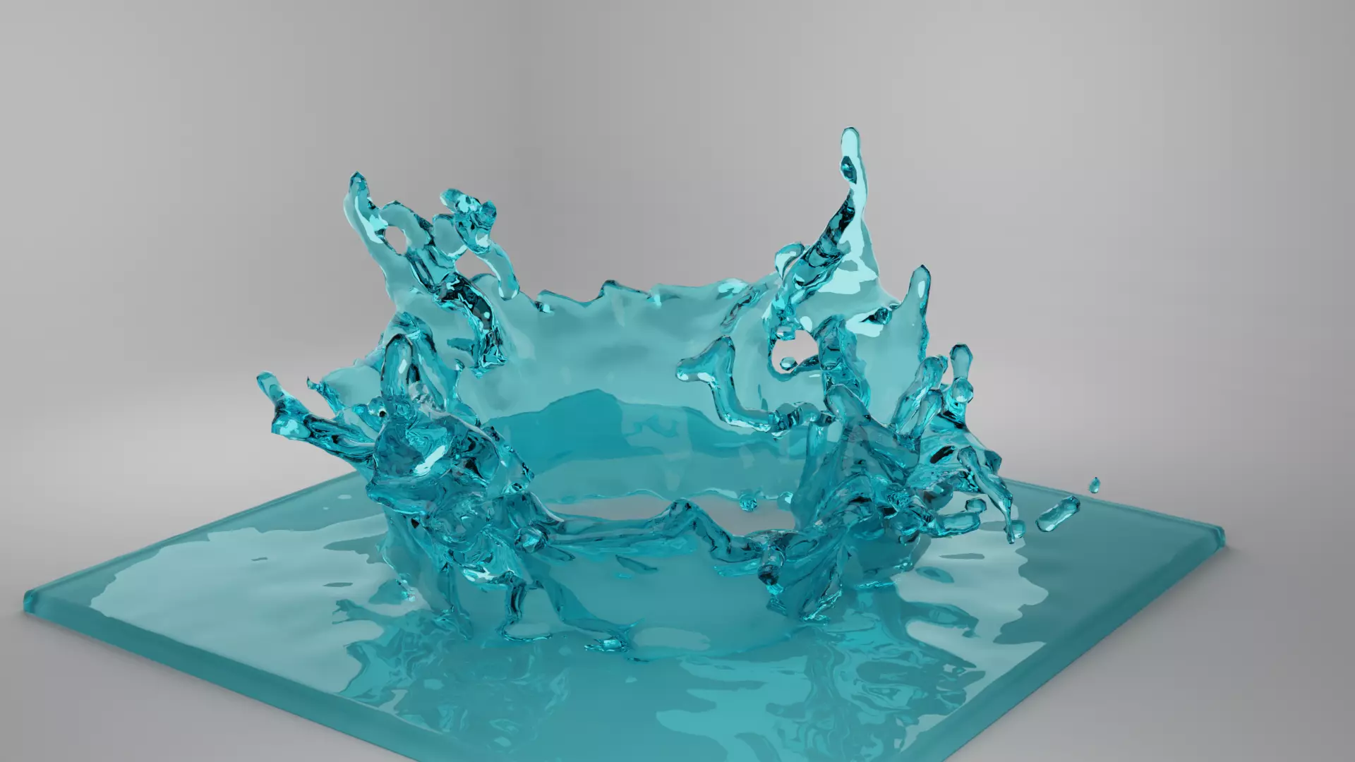 Water splash in crown 3D model 3D model