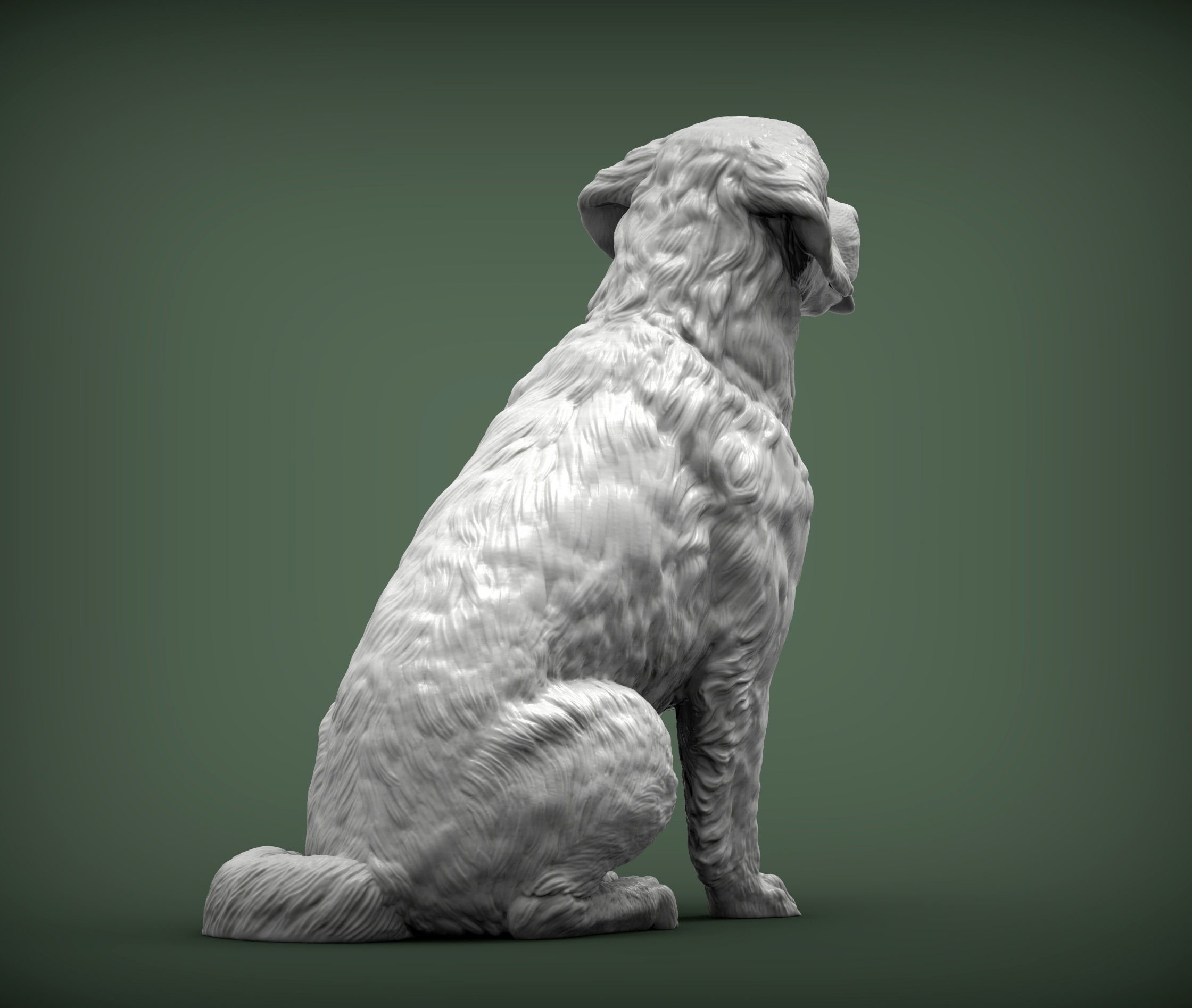 Golden retriever 3D print model_6
