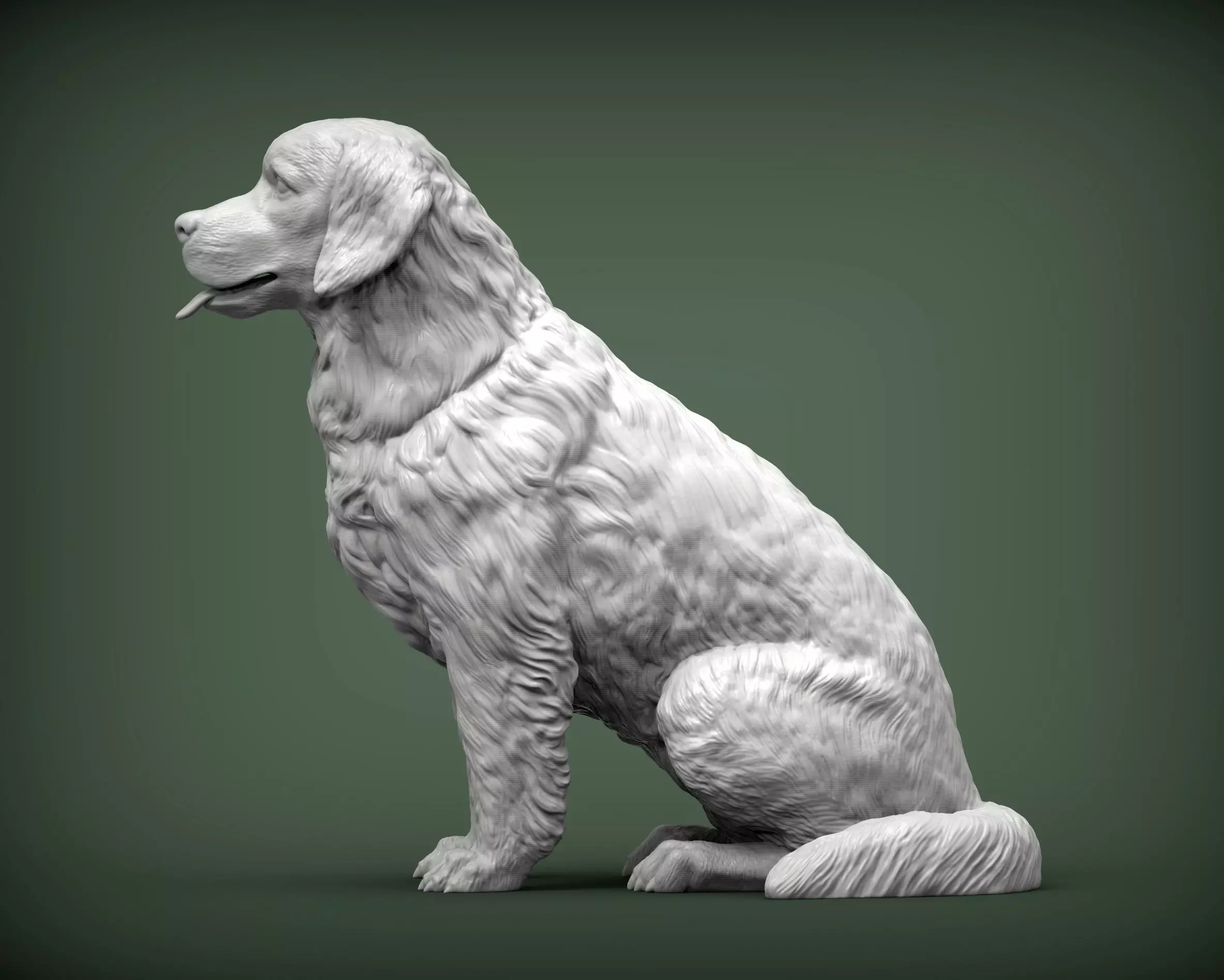 Golden retriever 3D print model_0