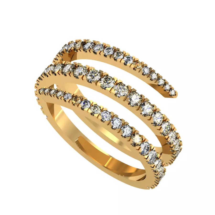 spiral ring band 3D print model
