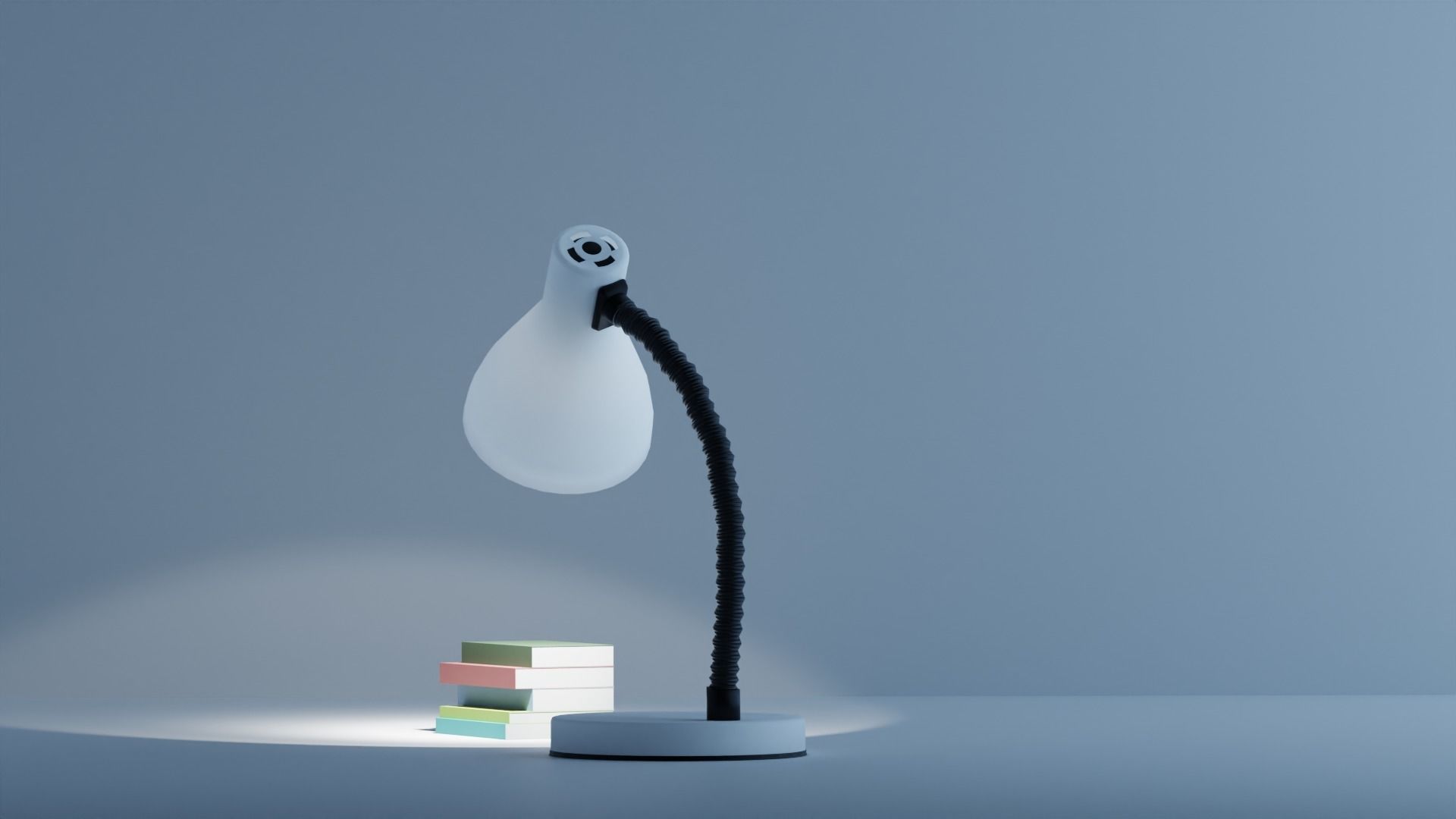 Modern lamp Low-poly 3D model_2