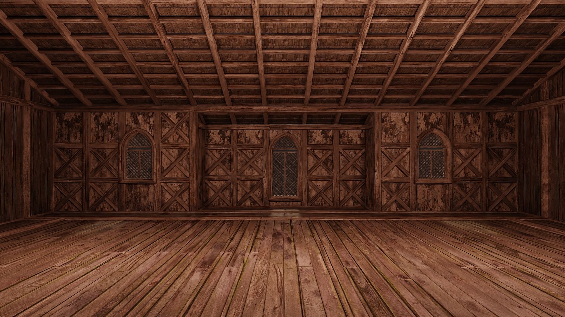 Old Medieval House Building 4K Textures GameReady 176 Low-poly 3D model_6