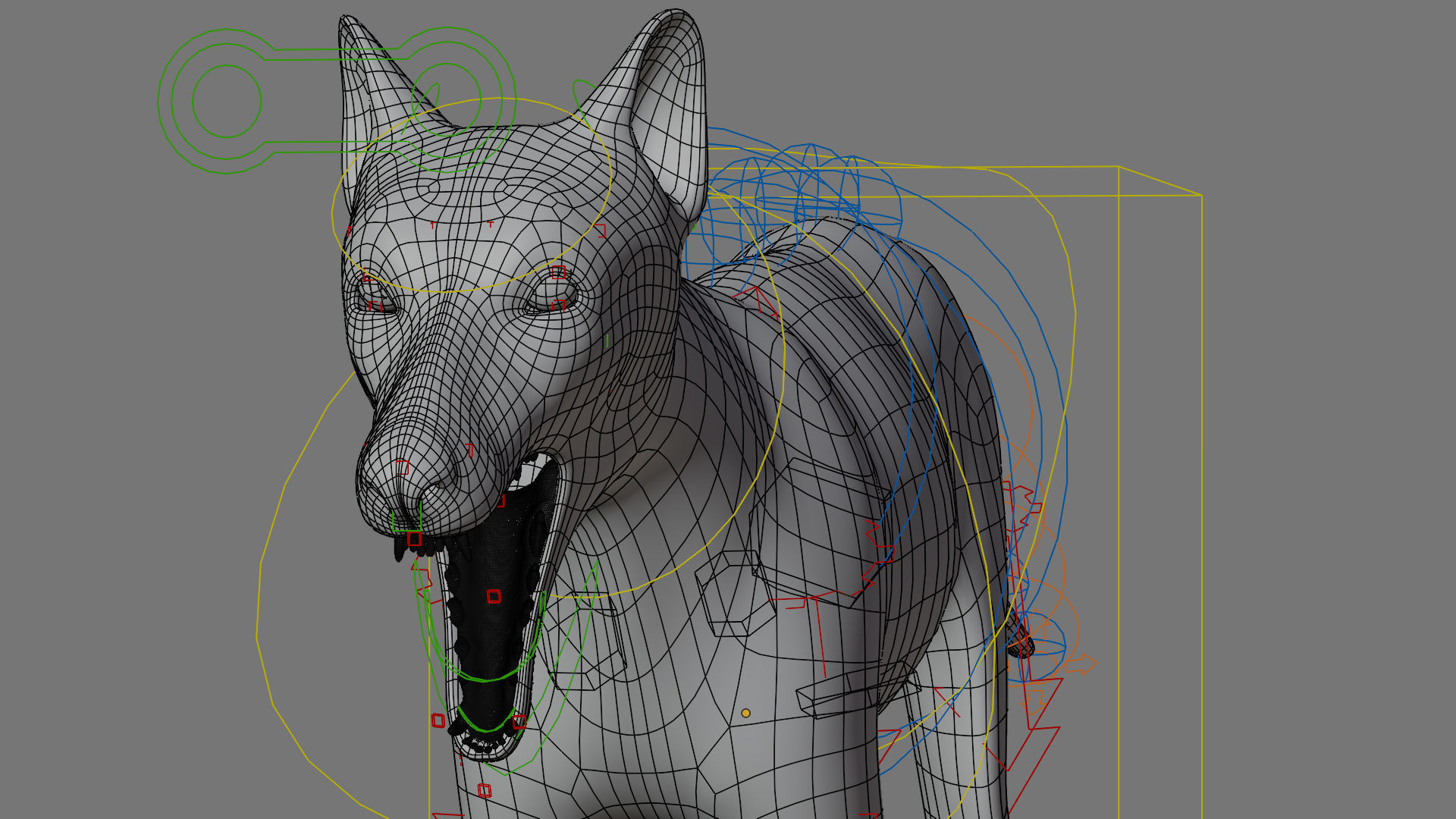 tylacine marsupial wolf Low-poly 3D model_5