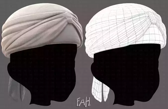 Cap V40 Low-poly 3D model